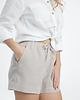 szorty damskie Lniane spodenki BLOOM almond milk 3
