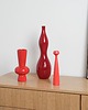 wazony Wazon ceramiczny czerwony, duński design, lata 70, produkcja: Dania 5