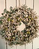 wianki Duży wianek z eukaliptusem i limonium, naturalny dekor boho 2