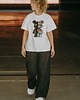 t-shirt damskie T-shirt oversize Robot Teddy dla mamy cream 1