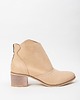 botki damskie BOTKI KWOBOJKI NA 5 CM KLOCKU - SKÓRA NATURALNA - MODEL 483 - KOLOR BEŻOWY 2