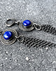 kolczyki srebrne Srebrne kolczyki tribal z naturalnym kamieniem, lapis lazuli 3