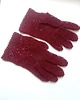 rękawiczki damskie Bordowe koronkowe rękawiczki 2