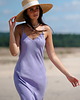 sukienki midi damskie Długa sukienka w stylu bieliźnianym (slip dress), ENGLISH LAVENDER 5