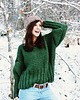 swetry damskie  Sweter leśna zieleń  z wełną 5
