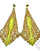 kolczyki szklane Levantas, brązowozielone "indiańskie" kolczyki, beading 2