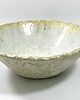 umywalki Ceramiczna umywalka biało-beżowa Rozlane mleko 2