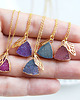 wisiory Naszyjnik Tiny Fairy / Aubergine / druza agatu + 3