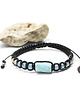 bransoletki z kamieni naturalnych Larimar, akwamaryn i awenturyn bransoletka makramowa 1