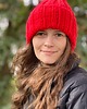 czapki damskie Zimowa wełniana czapka Buran 100% wełna z Peru karminowy czerwony 1