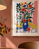 grafiki i ilustracje Kwiaty w wazonie plakat,kolorowa dekoracja ścienna, styl Matisse 3