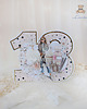 kartki scrapbooking Kartka urodzinowa  na 18 urodziny, kartka cyferka "HappyBirthday" GOTOWA 2