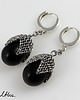 kolczyki wire wrapping Czarne w siateczce - kolczyki ( lub klipsy) L 2