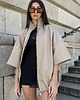 kurtki damskie Kurtka typu bomber collar z odpinanymi rękawami mocca 5