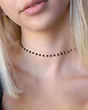 chokery Złoty choker różaniec z onyksamisrebro 1