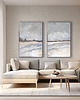 obrazy Duży dyptyk - 2 obrazy w neutralnych kolorach, 120x160 cm GOTOWY DO WYSYŁKI 2