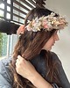 Ślubne ozdoby do włosów Wianek boho Sielski na głowę suszki 3