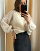 swetry damskie  Jedwabny sweter Crafted ecru 1