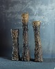 świeczniki i świece Zestaw świeczników ceramicznych "Bazaltowe płomienie" 4