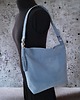 torby na ramię Zamszowa torba Shopper Bag, baby blue. Duża torebka na ramię skóra zamszowa 3