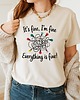 t-shirt damskie Koszulka  z nadrukiem  I'M FINE 1