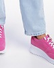 sneakersy damskie Sneakersy skórzane - sznurowane + suwak   (7070) 5