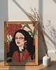 plakaty Women with red flowers  plakat ilustracja 4