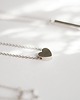 srebrne naszyjniki Rhodium Plated Matt Heart Necklace 2
