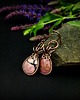 kolczyki wire wrapping Kolczyki z rodonitem 6