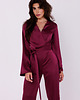 kombinezony damskie Satynowy kombinezon-bordowy(K-171) 3