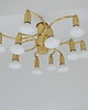 lampy wiszące Mosiężny żyrandol Helestra vintage 5