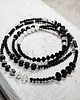 korale Czarno-biały długi sznur korali kors3 7