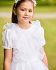 sukienki komunijne Biała sukienka muślinowa z tiulem dla dziewczynki Sisi 4