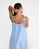sukienki midi damskie Lniana Sukienka FLORA MIDI blue sky 2