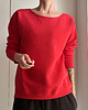 bluza bez kaptura damska Czerwona Oversize Bluza Max 2