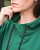 bluza z kapturem damska Cienka bluza z kapturem z naszywką SZWENDAM SIĘ unisex zielona 2