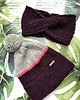 opaski do włosów Ciemno fioletowa opaska merino twist na jesień 7
