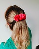 spinki i klamry do włosów Scrunchie spinka klamra jedwabna soczysty koral 2