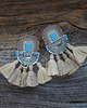 kolczyki soutache Duże i etniczne kolczyki boho z chwostami 1