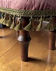 pufy do siedzenia Podnóżek w stylu vintage / retro, różowy welur z frędzlami 3