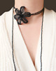 chokery Czarna lilia - naszyjnik choker 2