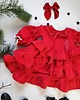 sukienki dla dziewczynki Sukienka Dresowa  Red  Frill 6