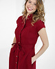 sukienki midi damskie Lniana Sukienka MARIGOLD red wine 1