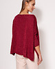 swetry damskie  Oversize'owy sweter - SWE040 bordo MKM 3