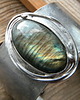 bransoletki wire wrapping Złoty labradoryt      - BRANSOLETA MANKIET - CUFF 2