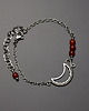 bransoletki wire wrapping Bransoletka karneol wire wrapping księżyc lunula 1