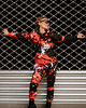 bluza z kapturem damska Damska Bluza z kapturem DR.CROW Marble Black Red 2