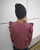 bluza bez kaptura damska Bluza do karmienia piersią ŚLIWKA z falbanką 3