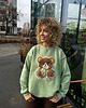 bluza bez kaptura damska Bluza oversize Matcha Teddy dla mamy i taty 3