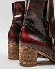 botki damskie RĘCZNIE ROBIONE BOTKI ZAPATO 454 CZARNO CZERWONY 5